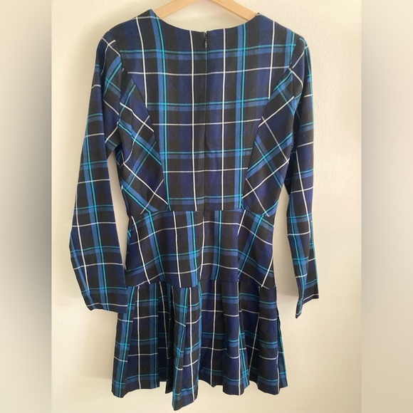 Romeo & Juliet Couture Plaid Long Sleeve Mini Dress Small Academia Preppy NWT - Picture 5 of 10